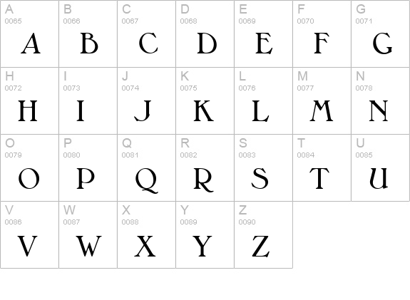 MelbourneSerial-Regular uppercase A-Z preview