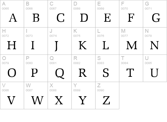 Melmac-Regular uppercase A-Z preview