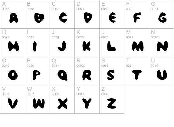 Melt-LV2 uppercase A-Z preview