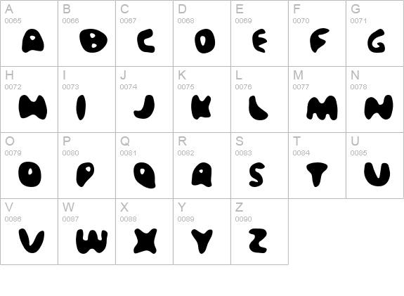 Melt-LV3 uppercase A-Z preview
