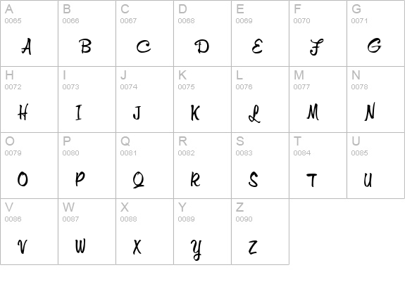 Memo Normal uppercase A-Z preview