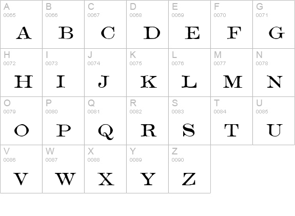 Mercantile Card HPLHS uppercase A-Z preview