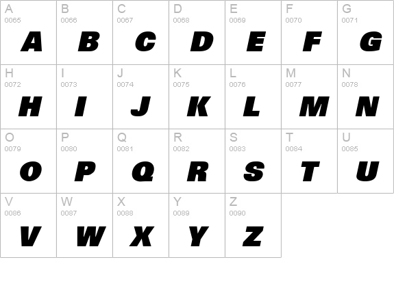 Mercat Display SSi Italic uppercase A-Z preview