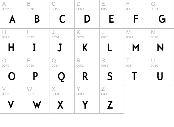 Mercury Bold uppercase A-Z preview