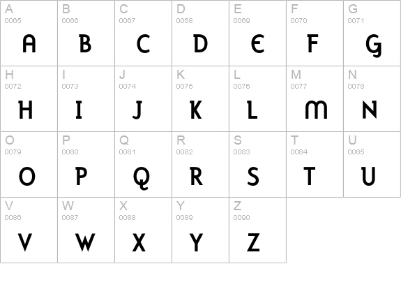 MercuryAlternativeBold uppercase A-Z preview