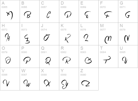 Mercy Me uppercase A-Z preview