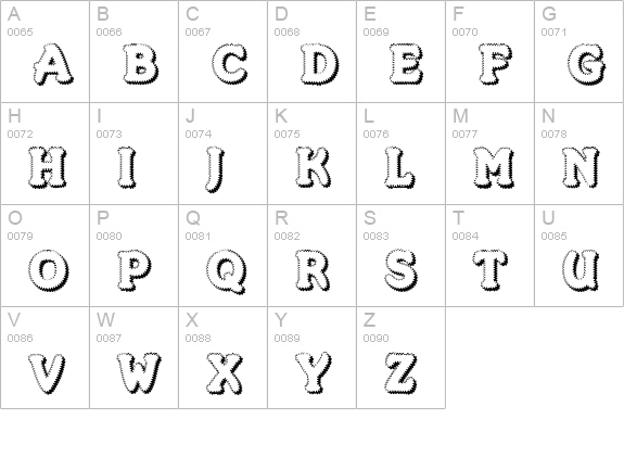 Merkin Foo uppercase A-Z preview