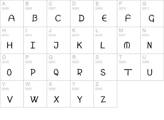 Merlin uppercase A-Z preview