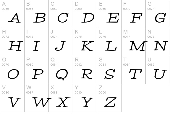Merrill Bold Italic uppercase A-Z preview