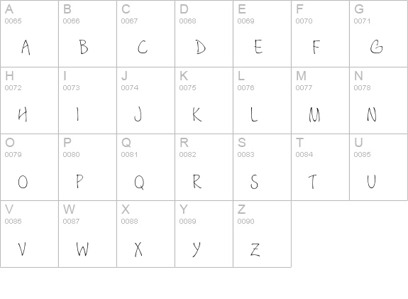 Mesa-Regular uppercase A-Z preview
