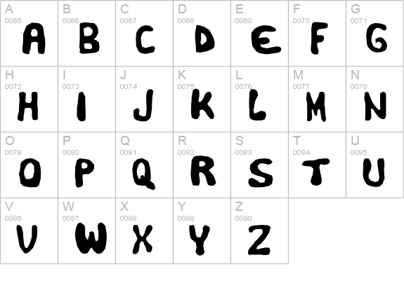 Messy Annie normal uppercase A-Z preview