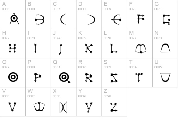 Mestize uppercase A-Z preview