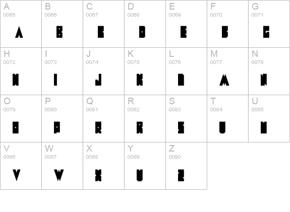 Metal Font uppercase A-Z preview
