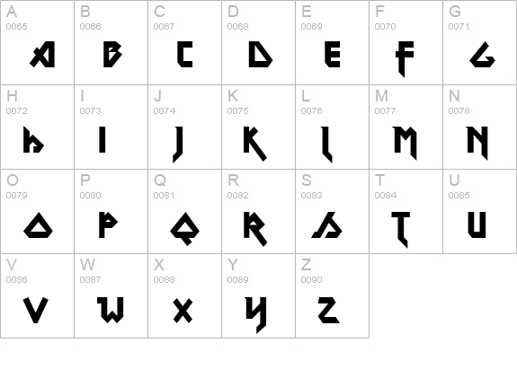 Metal Lord uppercase A-Z preview