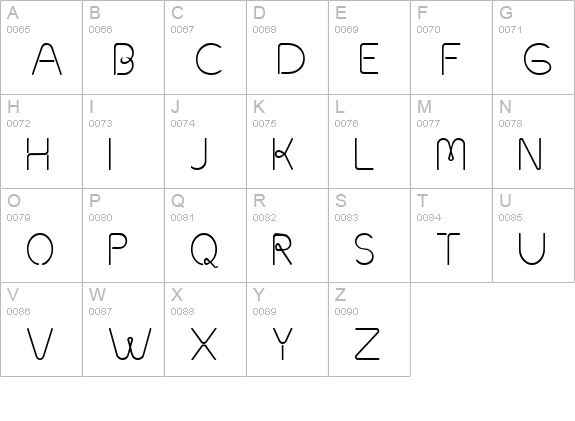 Metal Spagetti uppercase A-Z preview