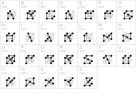 MetallicElement-Regular uppercase A-Z preview