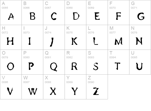 Metamorph uppercase A-Z preview