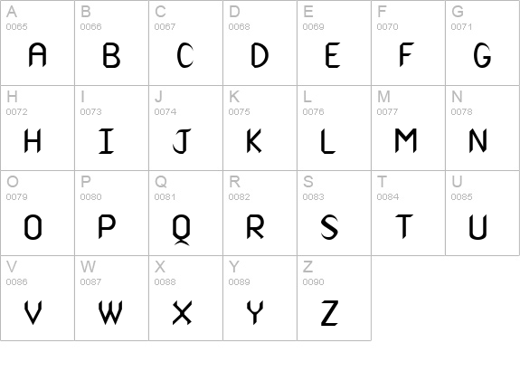 Meteorit uppercase A-Z preview