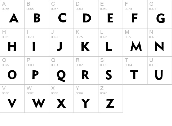 Metro Black HPLHS uppercase A-Z preview
