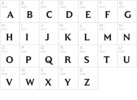 Metro Mayer Serif Bold uppercase A-Z preview