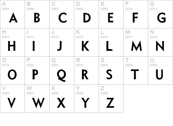 Metro Medium HPLHS uppercase A-Z preview