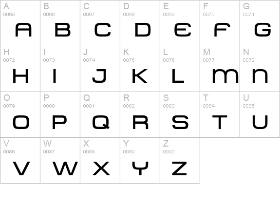 MetroDF uppercase A-Z preview