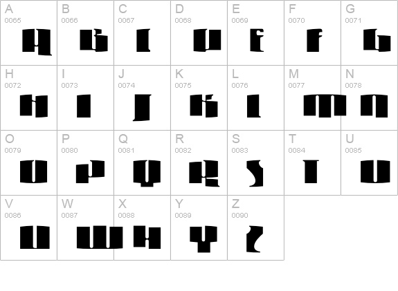 Metroline uppercase A-Z preview