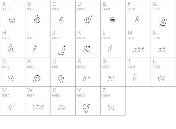 Metroplex Outline Laser uppercase A-Z preview