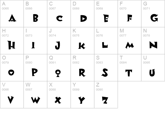 Metropol-Noir uppercase A-Z preview