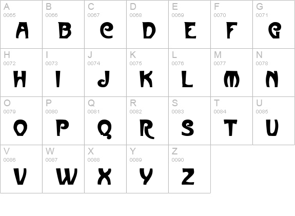 Metropolitain uppercase A-Z preview