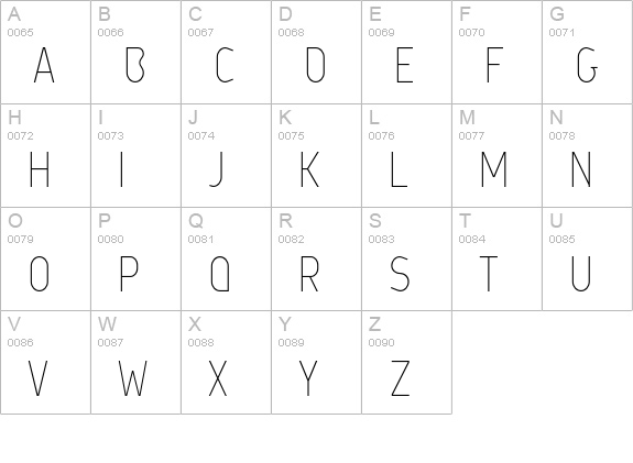 Metsys-Thin uppercase A-Z preview