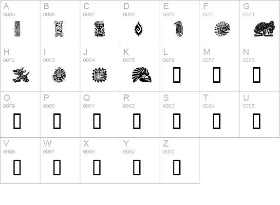 MexicanMotif uppercase A-Z preview