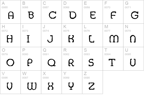 MexicoAntique-Regular uppercase A-Z preview