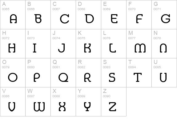 MexicoSerial-Regular uppercase A-Z preview