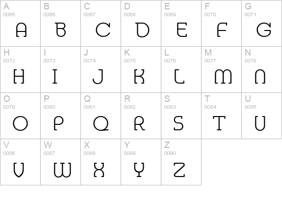 MexicoSerial-Xlight-Regular uppercase A-Z preview