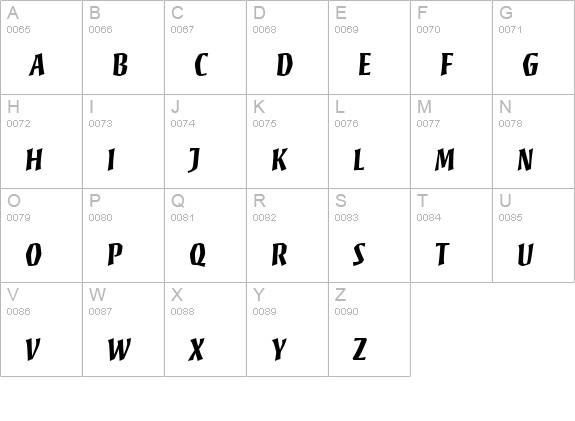 Mezz Web Pro Bold uppercase A-Z preview