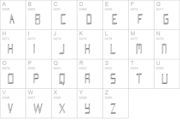 Mezzoforte uppercase A-Z preview