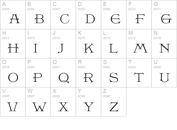 MFC Damask Basic uppercase A-Z preview