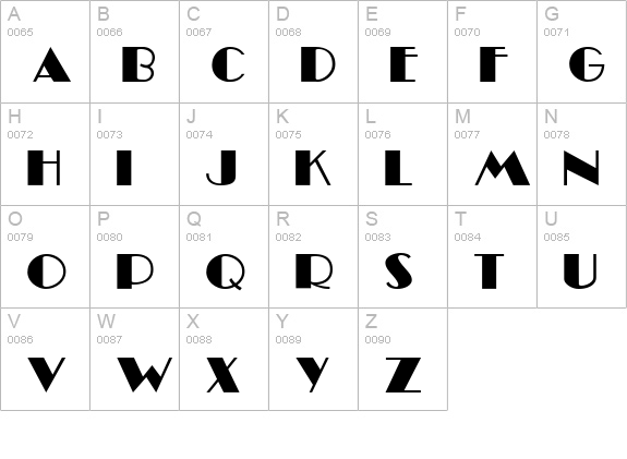 MiamiBeach Light uppercase A-Z preview