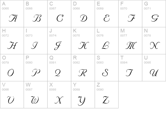 Michael uppercase A-Z preview