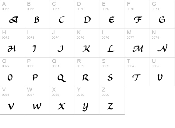 Michaelmas uppercase A-Z preview