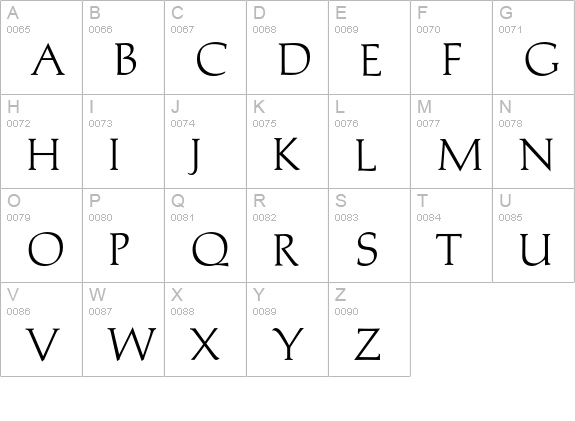 MichelangelOneArchDig uppercase A-Z preview