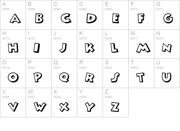 Mickey uppercase A-Z preview