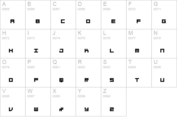Micro uppercase A-Z preview