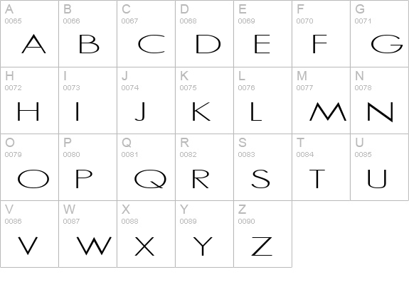 Micro Regular uppercase A-Z preview