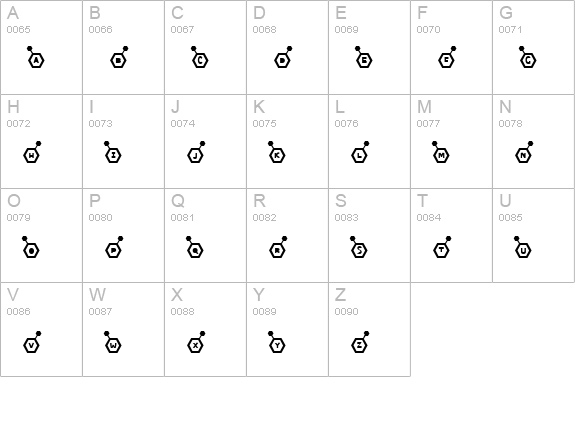 Microbe uppercase A-Z preview