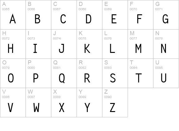 Microfine SSi Bold uppercase A-Z preview