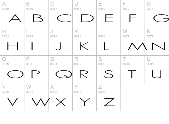 MicroSerif-Light Wd uppercase A-Z preview