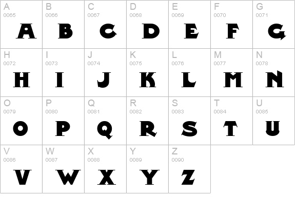 MidlandRailNF uppercase A-Z preview