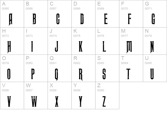 Midnight Moon uppercase A-Z preview